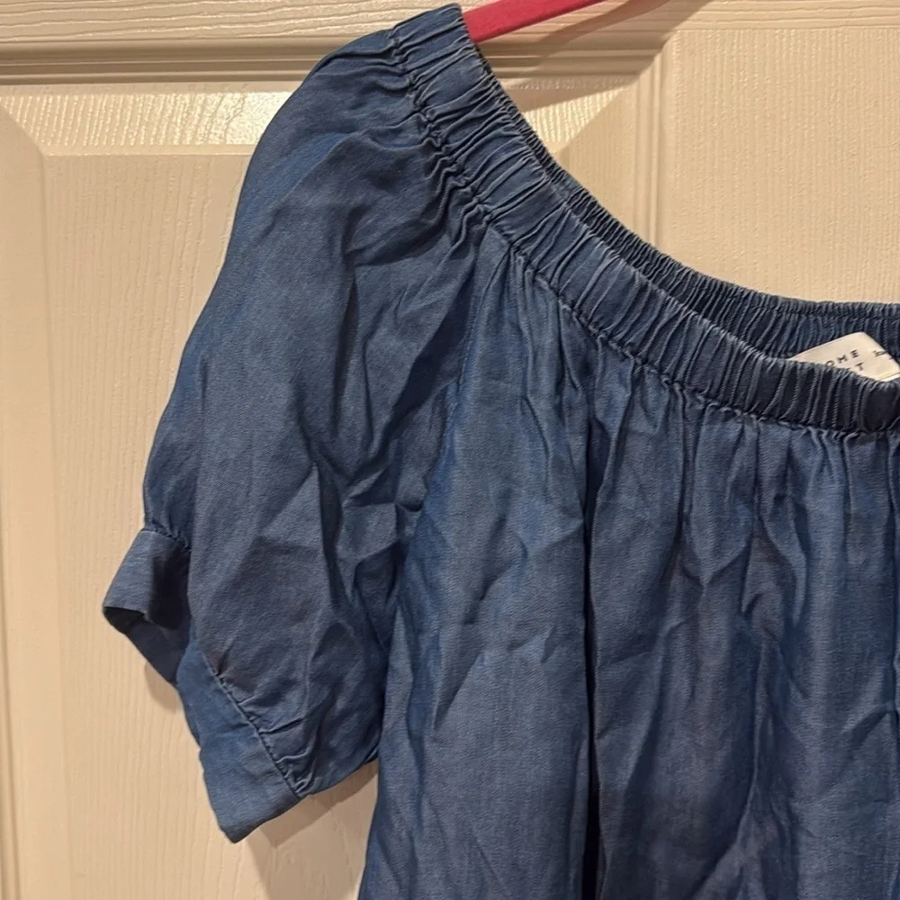 Broome Street by Kate Spade chambray off the shoulder top, small